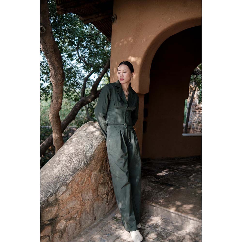The Terra tribe Olive Milano Blazer