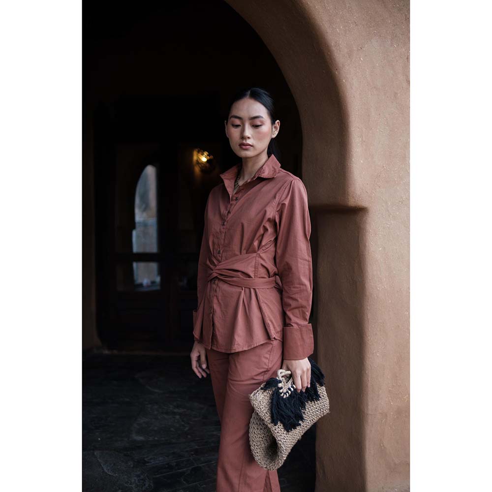 The Terra tribe Brown Sandra Straight Pant