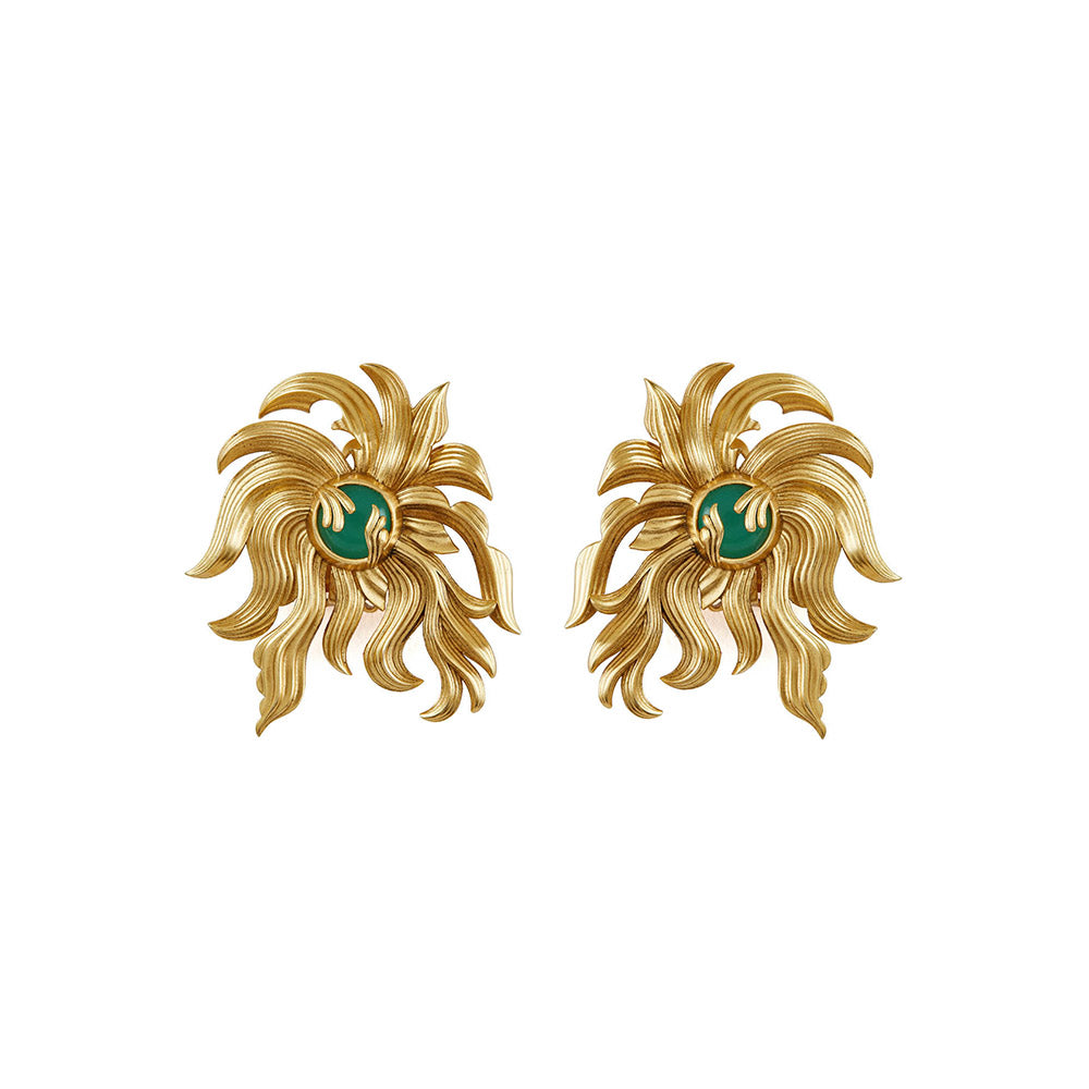Aulerth Turquoise Odeta Helix Studs by Ekaya banaras