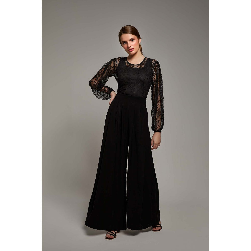 Torsha Black Luxuria Flared Pant