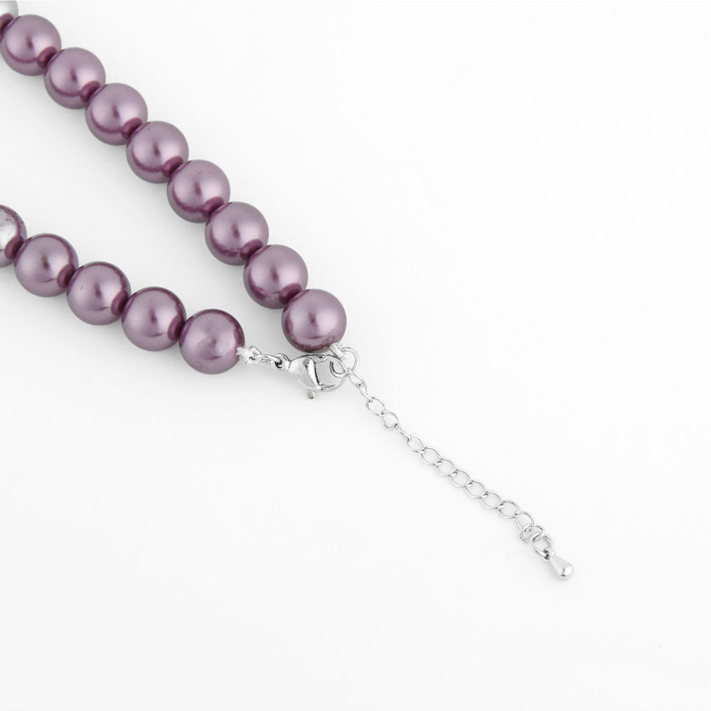 TOTAPARI Grey Dove Coloured Pearls Necklace with Earrings