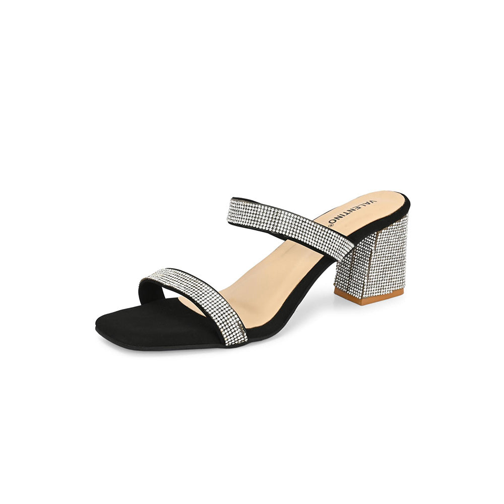 Valentino Women Premium Black Sandal Heels