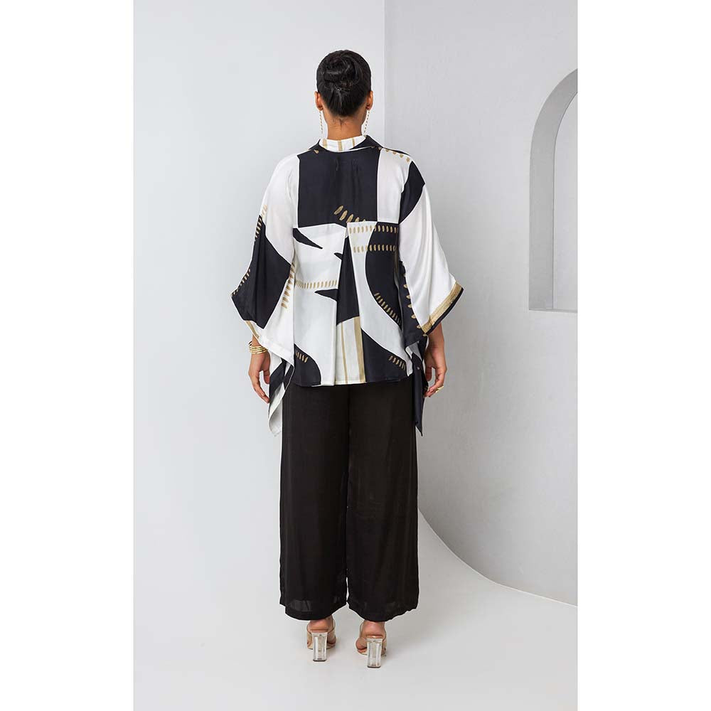 Vedika M Black Printed Shirt with Palazzo (Set of 2)