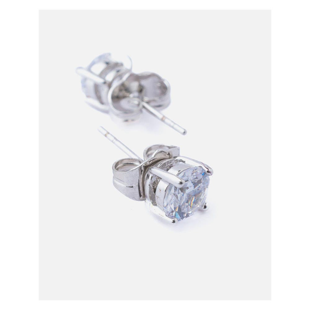 VIVINIA By Vidhi Mehra Silver Plated Womens Diamond Stud Earrings