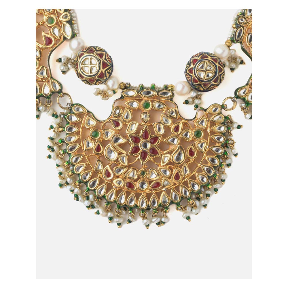 VIVINIA By Vidhi Mehra Gold Plated Multicolored Womens Short Necklace