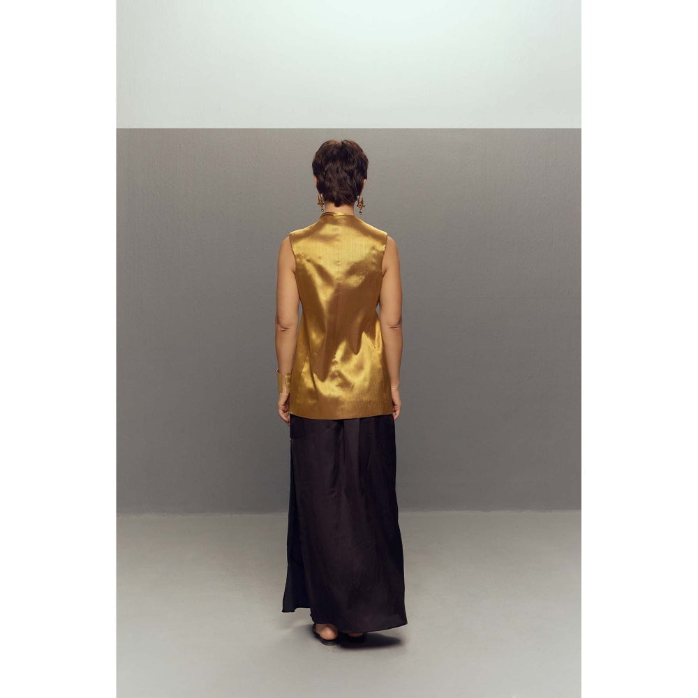 Zaitra Gold Buckle Wrap Jacket