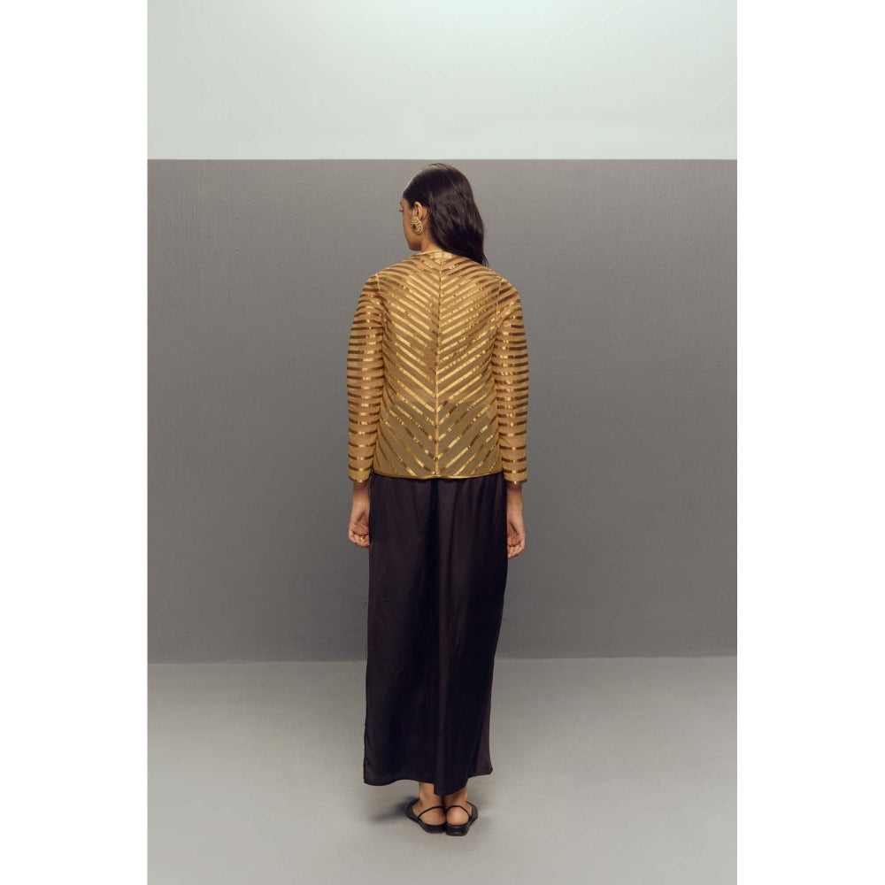 Zaitra Black Drape Skirt