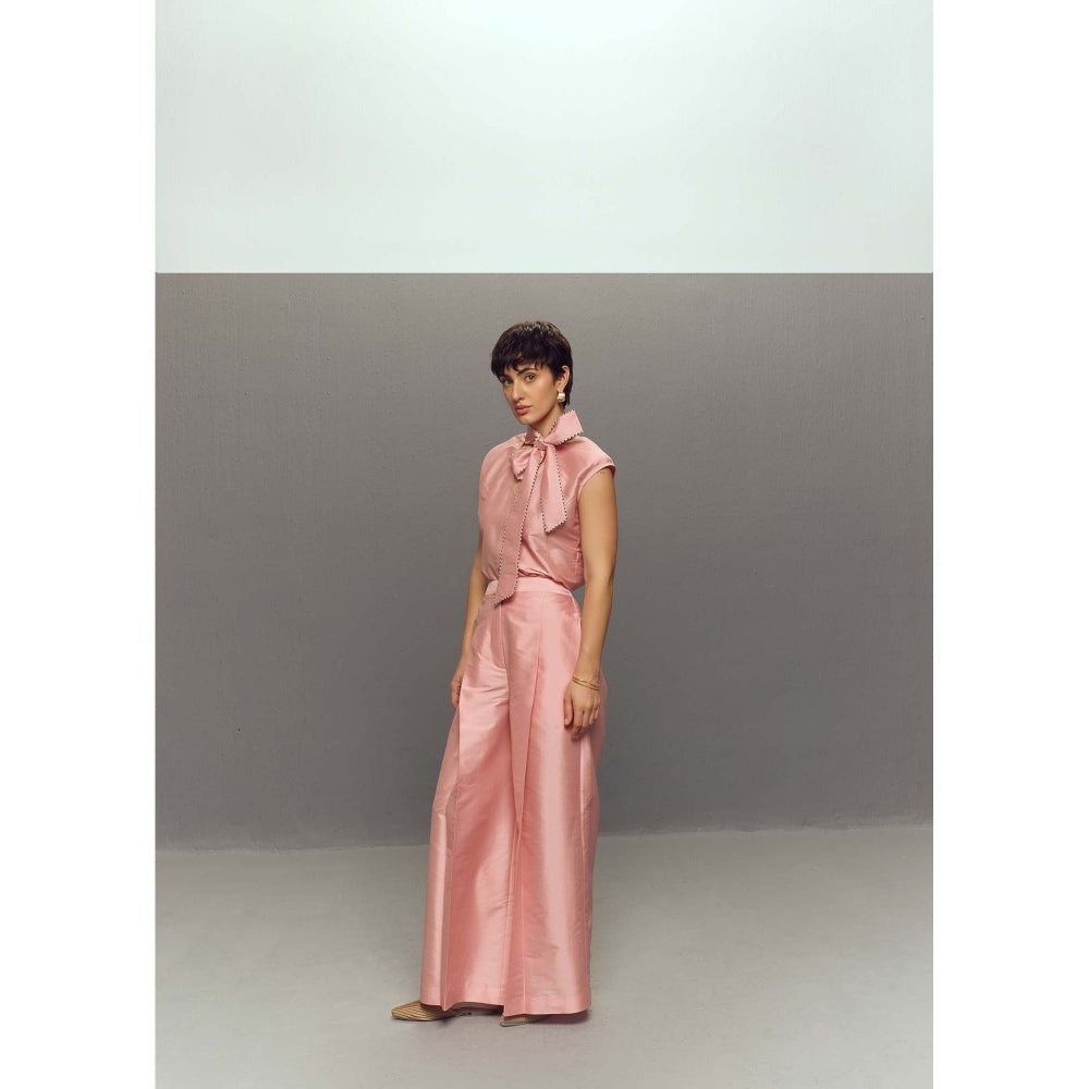 Zaitra Pink Bow Top