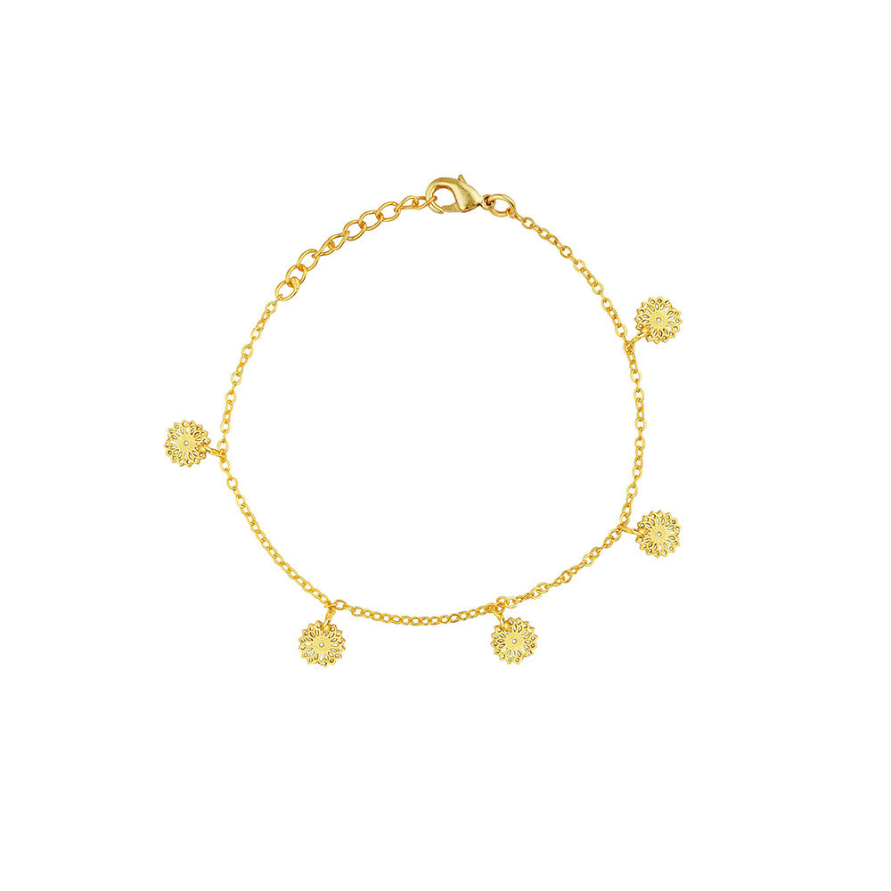 ZARIIN 22Kt Gold Plated Handcrafted Ethnic Bracelet
