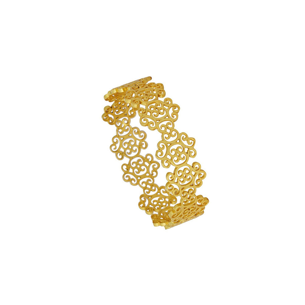 ZARIIN 22Kt Gold Plated Handcrafted Brass Bangle