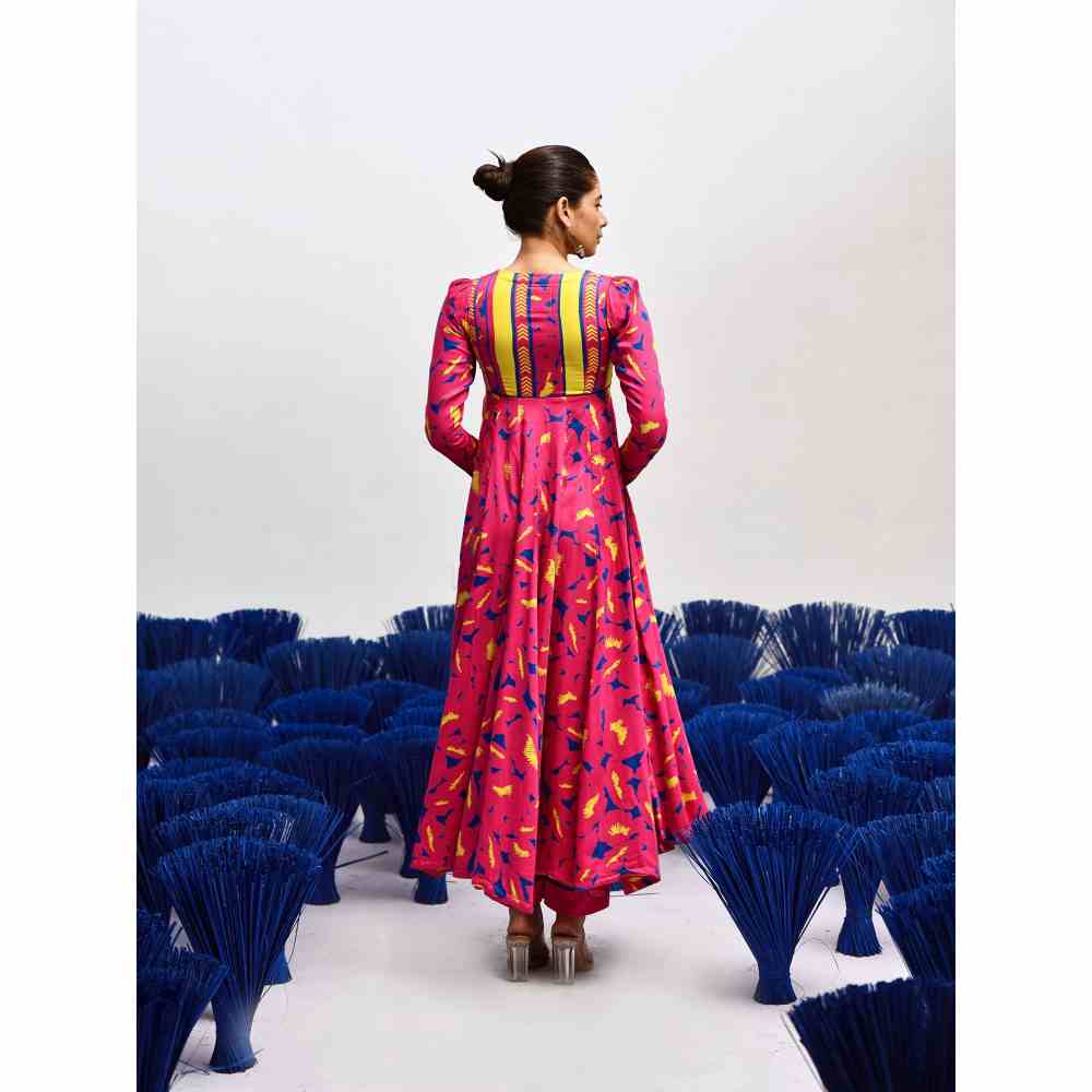 Baise Gaba Flora Pink Anarkali Kurta
