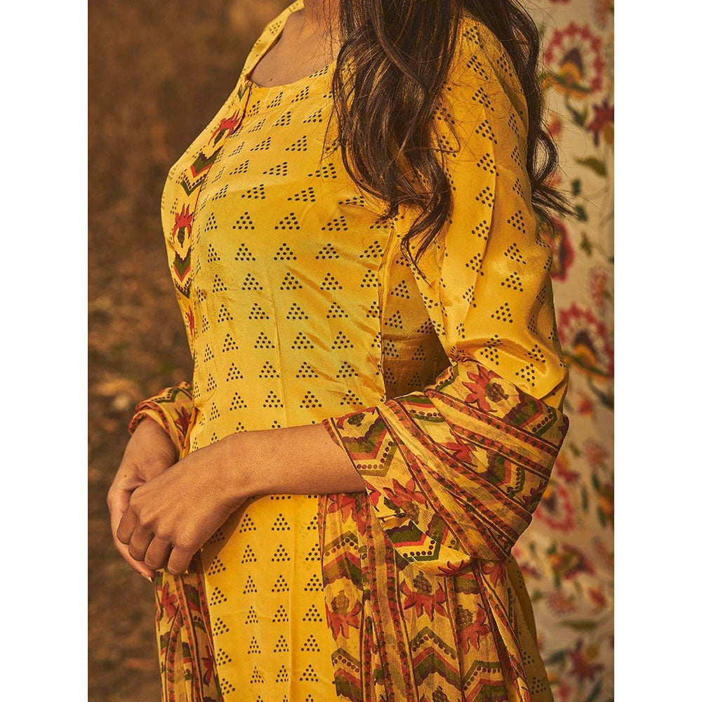 Baise Gaba Yellow Sambac Kurta