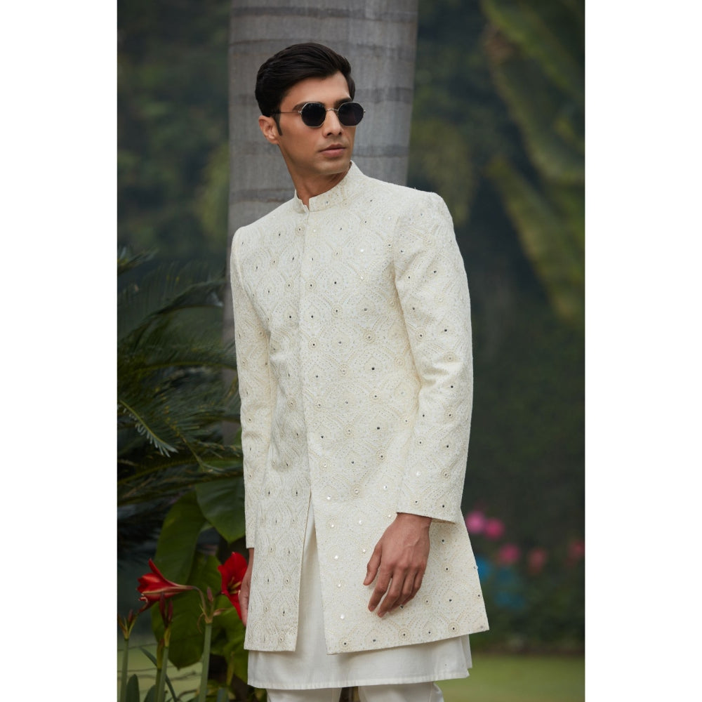 Bohame Itvara - Chikankari Open Kurta (Set of 3)