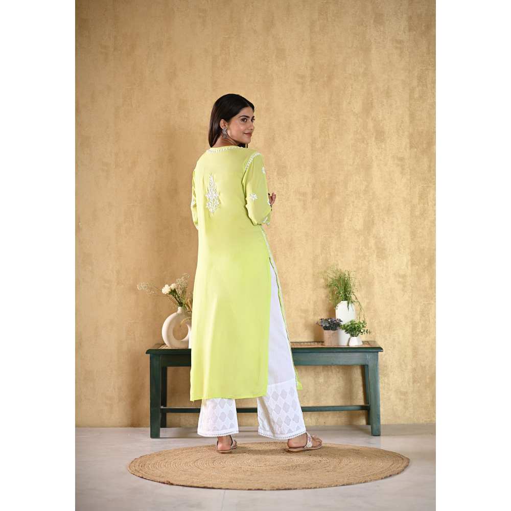 House of Chikankari Aiza Chikankari Modal Straight Kurta