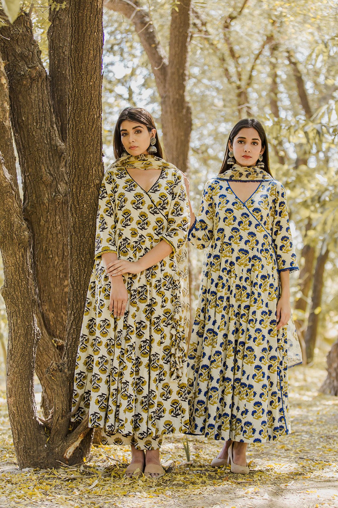 Khizan Blue Anarkali Set