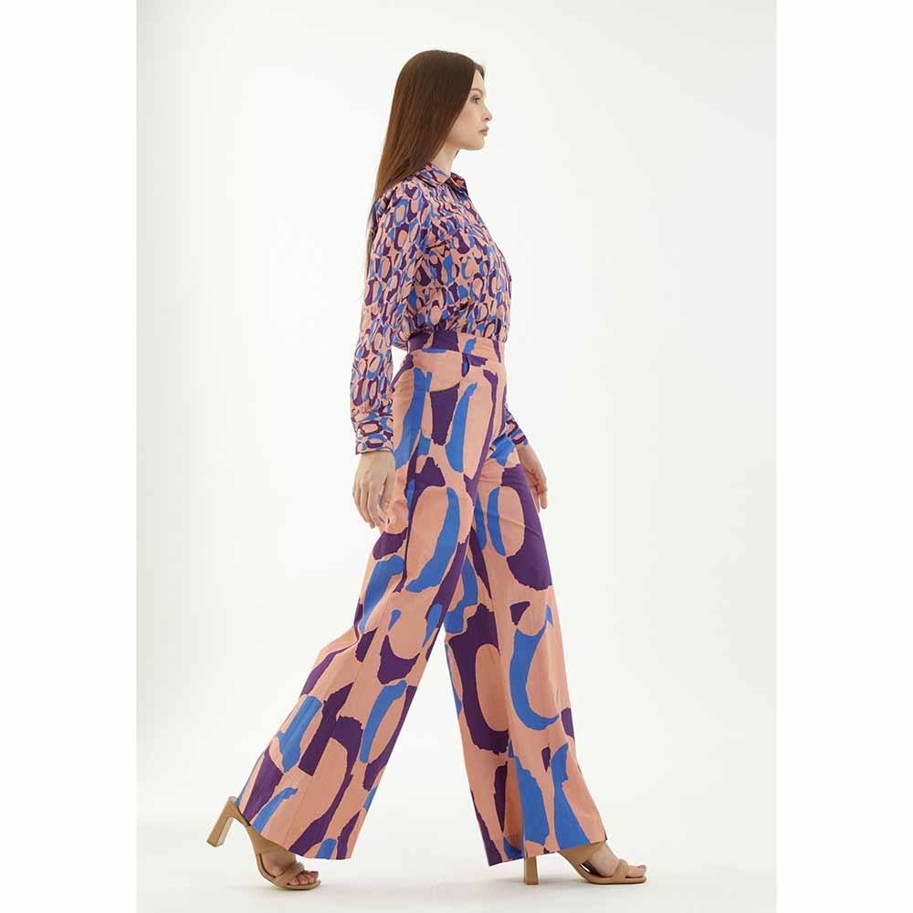 KoAi Blue, Orange and Indigo Pants