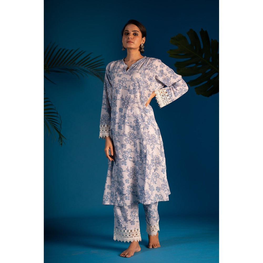 PANTS AND PAJAMAS White Mehara Sequined Kota Dupatta