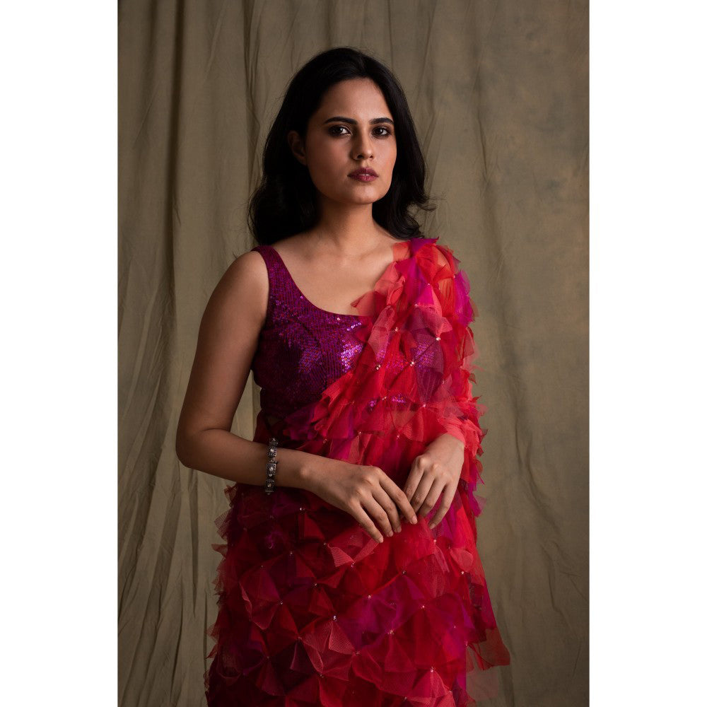 PRIYANKA RAAJIV Sohna Pink Sequined Blouse