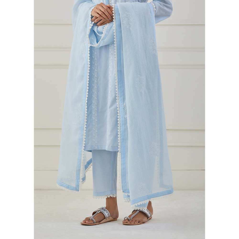 Priya Chaudhary Powder Blue Dupatta