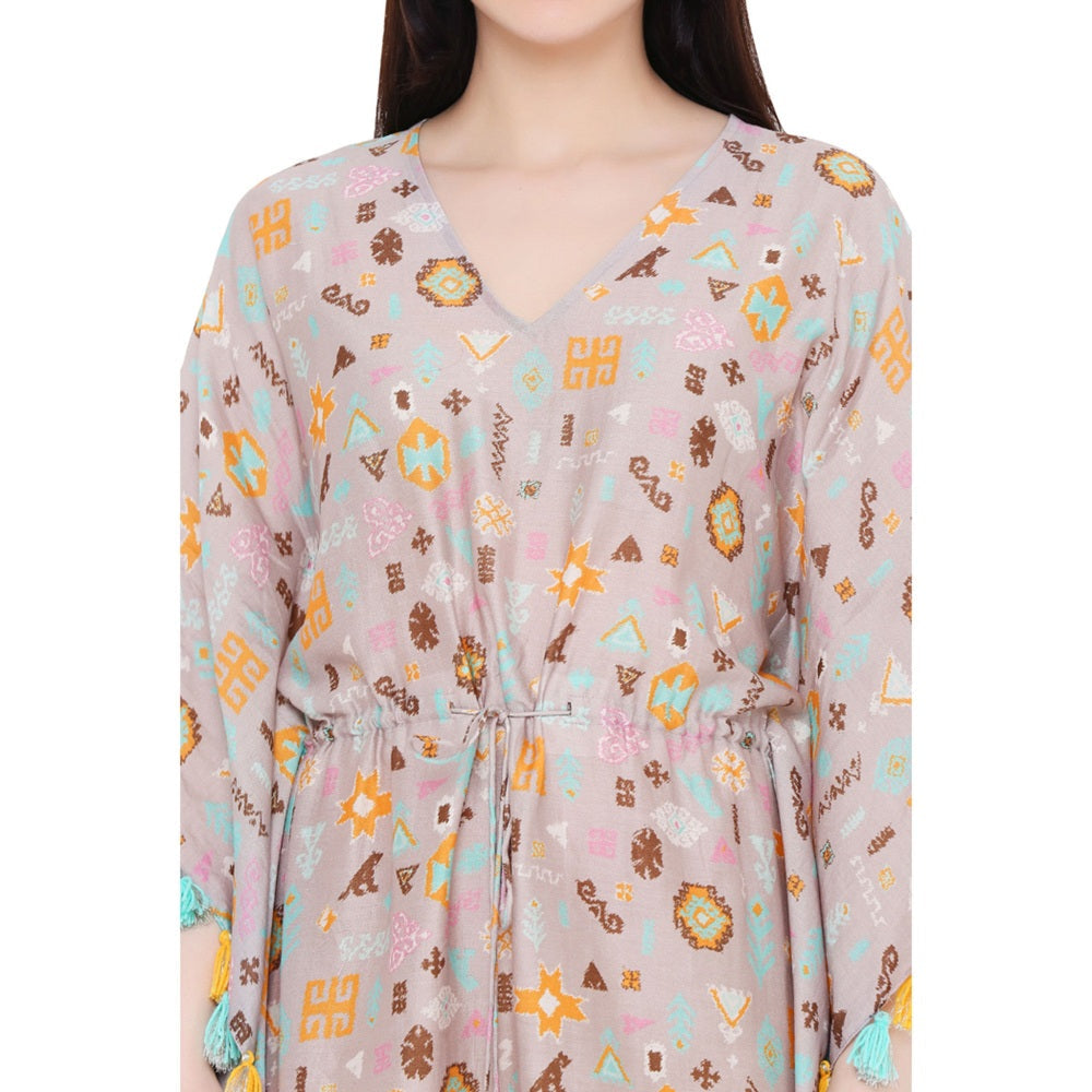 PS Pret by Payal Singhal Lavender Printed Silkmul Kaftaan For Women