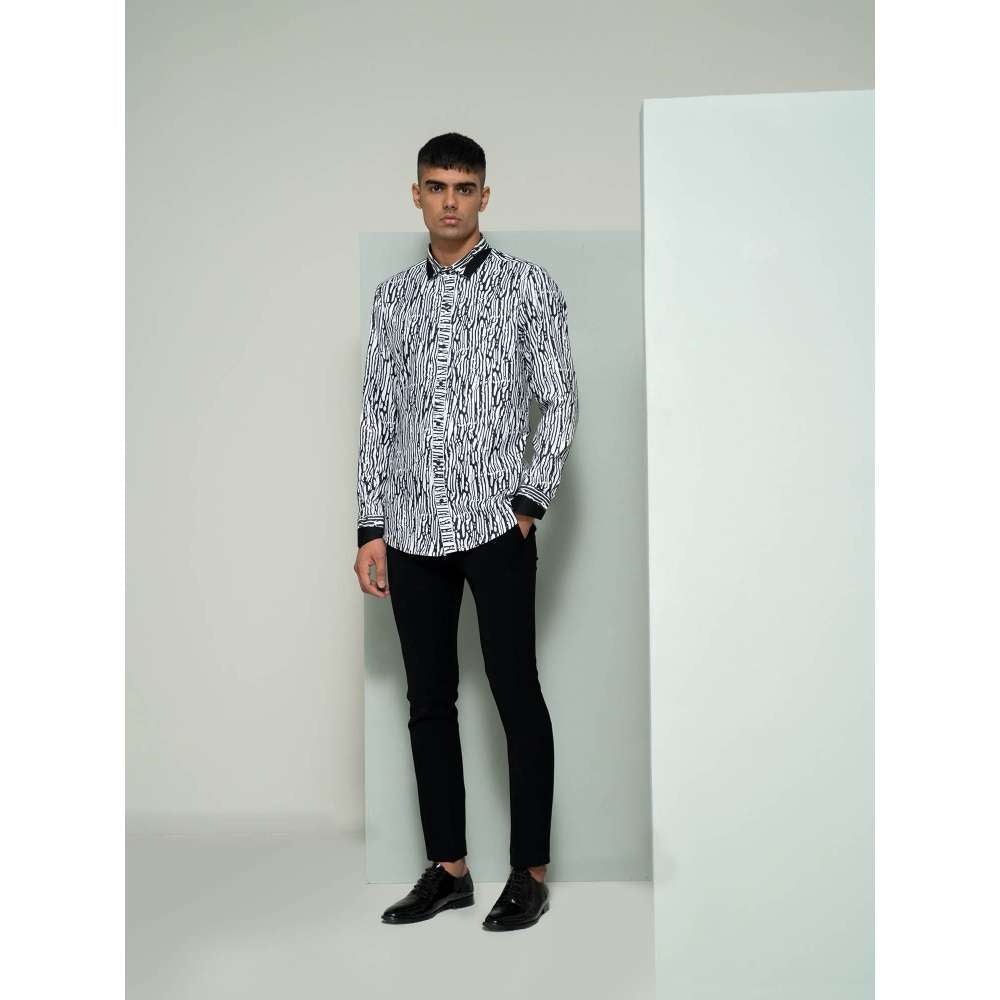 Varun Chakkilam White Printed Shirt