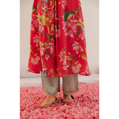 172 Threads Fuschia Fantasy Kurta Pant & Dupatta (Set of 3)