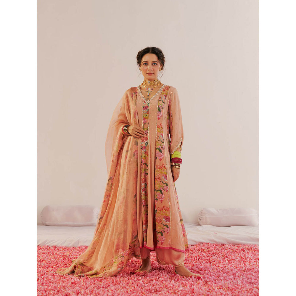 172 Threads Flower Blossom Spring Anarkali Kurta Pant & Dupatta (Set of 3)