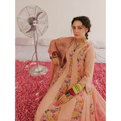 172 Threads Flower Blossom Spring Anarkali Kurta Pant & Dupatta (Set of 3)