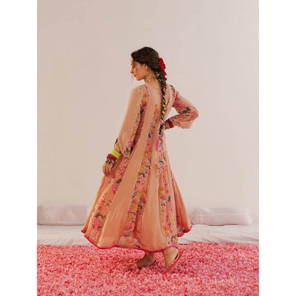 172 Threads Flower Blossom Spring Anarkali Kurta Pant & Dupatta (Set of 3)
