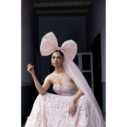 Aangan by Parul Pink Blushful Whispers Gown