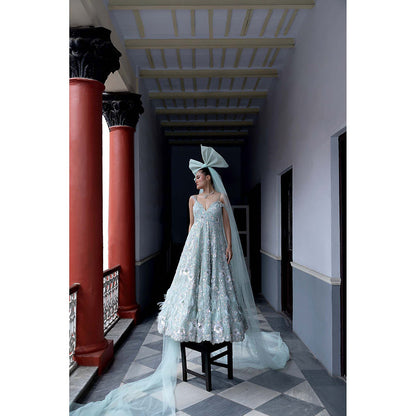 Aangan by Parul Blue Empress Essence Gown