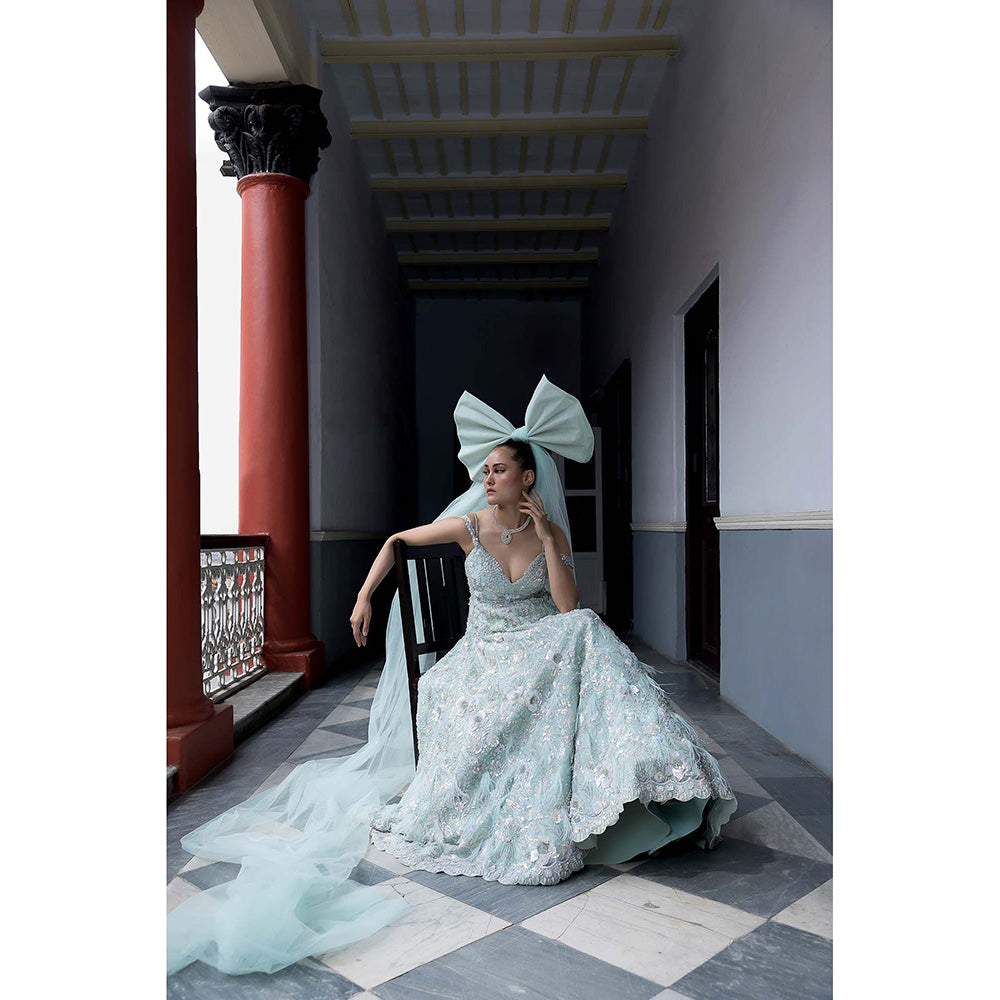 Aangan by Parul Blue Empress Essence Gown