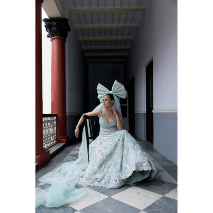 Aangan by Parul Blue Empress Essence Gown