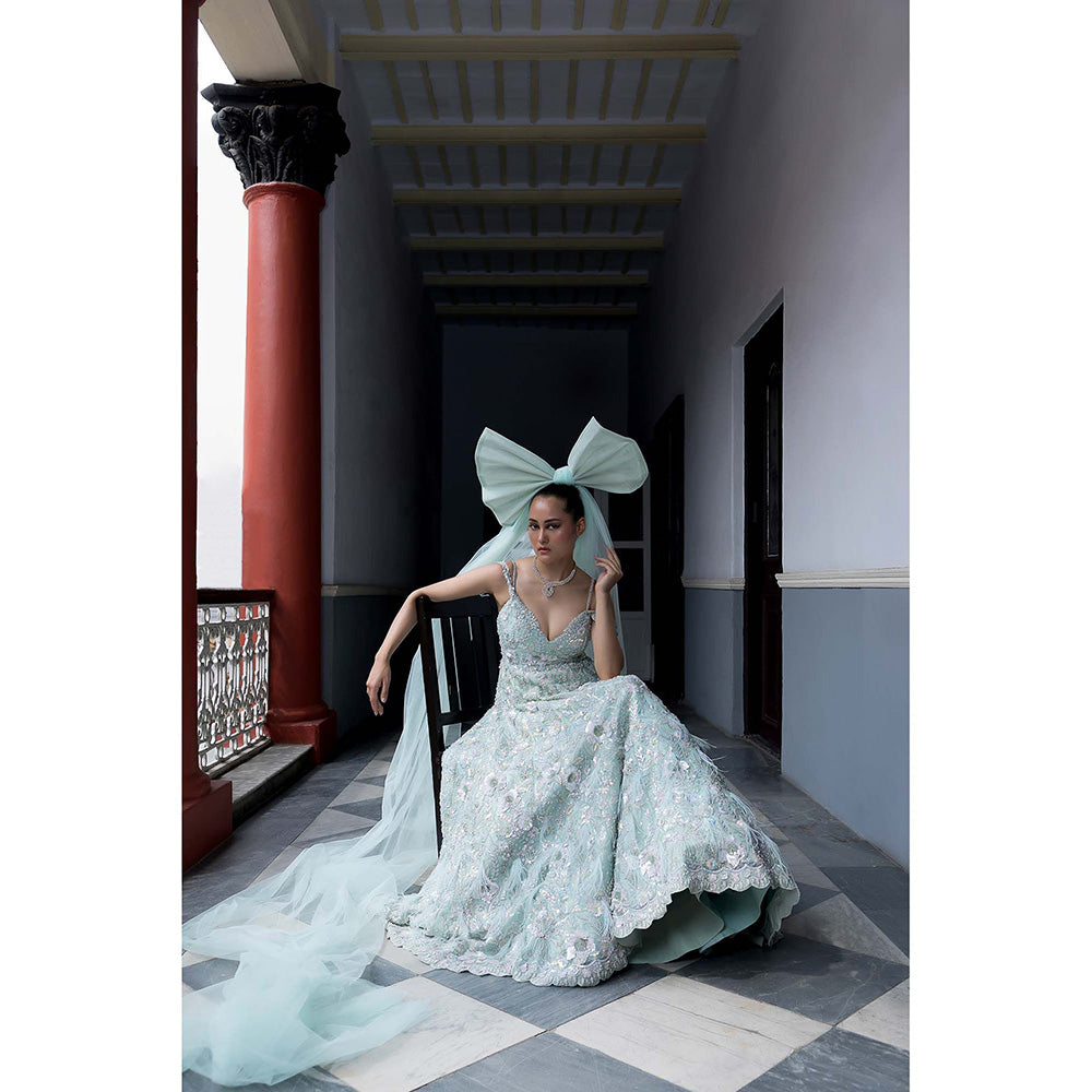 Aangan by Parul Blue Empress Essence Gown