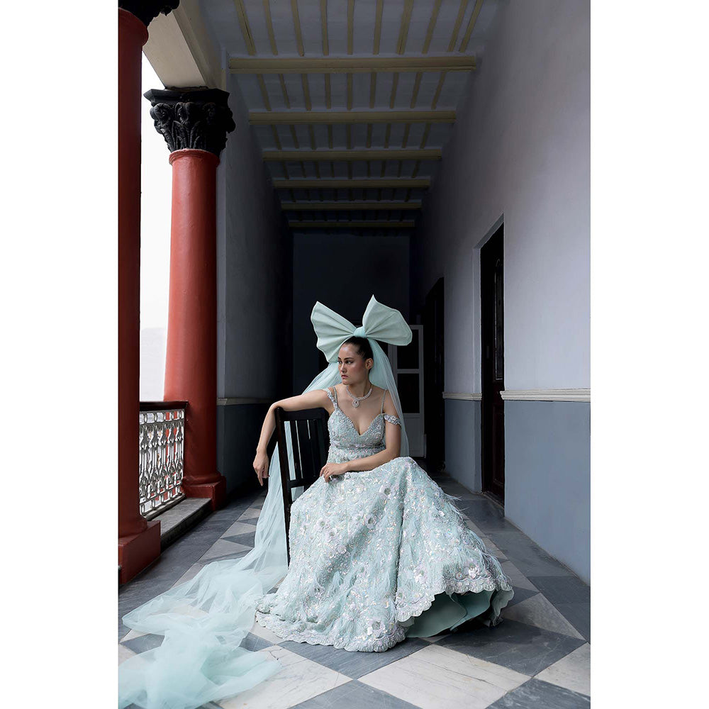 Aangan by Parul Blue Empress Essence Gown