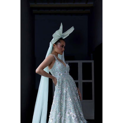 Aangan by Parul Blue Empress Essence Gown