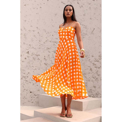 Aapro Label Orange Norbu Maxi Dress