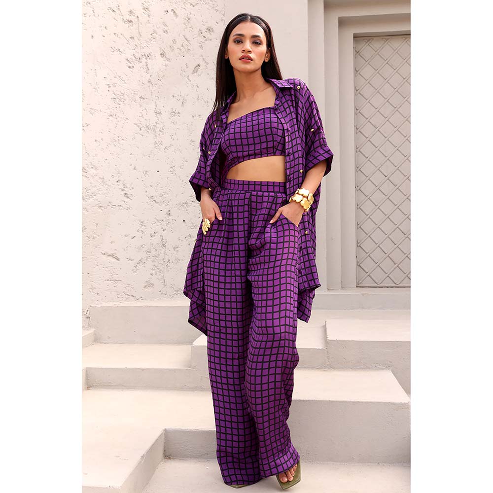 Aapro Label Purple Avalon Co-Ord (Set of 3)