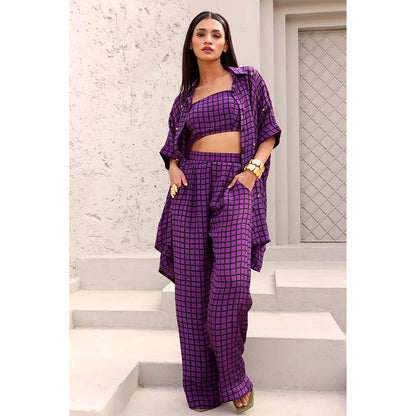 Aapro Label Purple Avalon Co-Ord (Set of 3)
