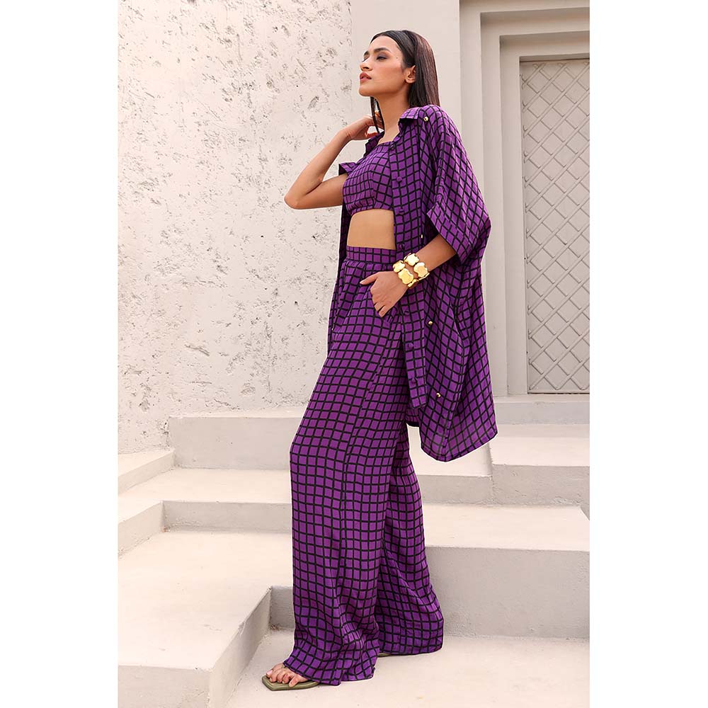 Aapro Label Purple Avalon Co-Ord (Set of 3)