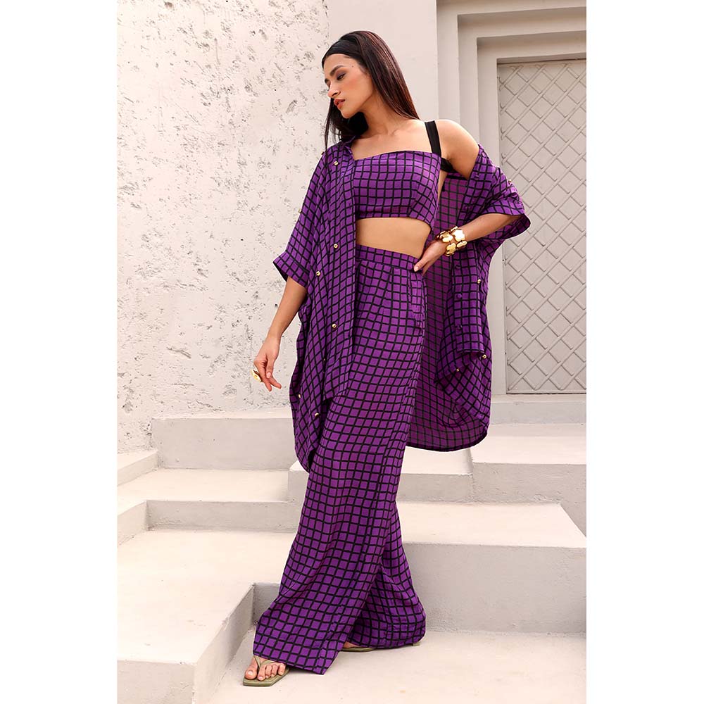 Aapro Label Purple Avalon Co-Ord (Set of 3)