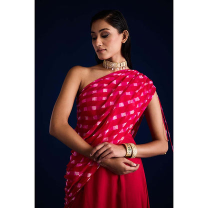 Aapro Label Aily Draped Red Dress