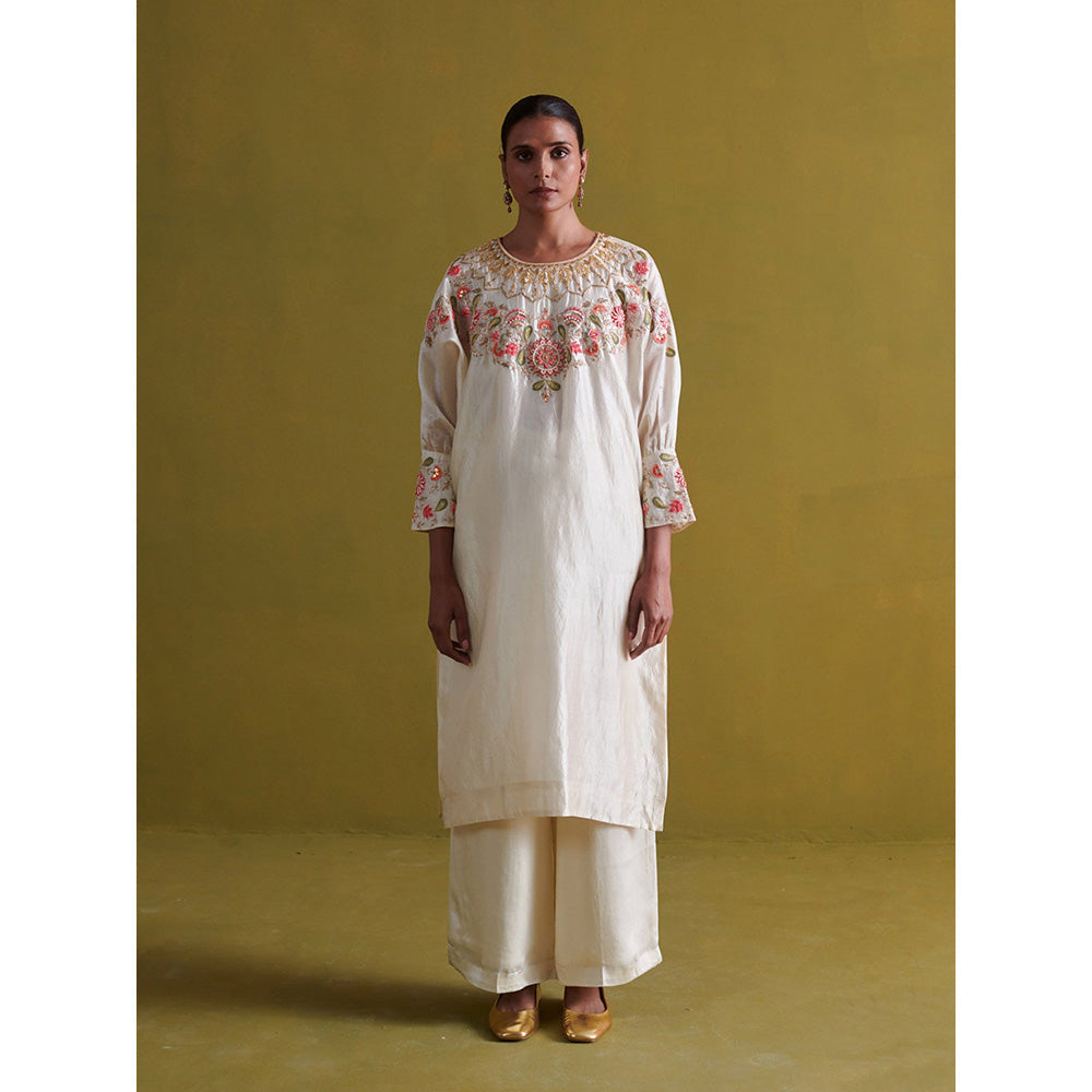 Aarti Sethia Studio Ivory Kurta with Pant (Set of 2)