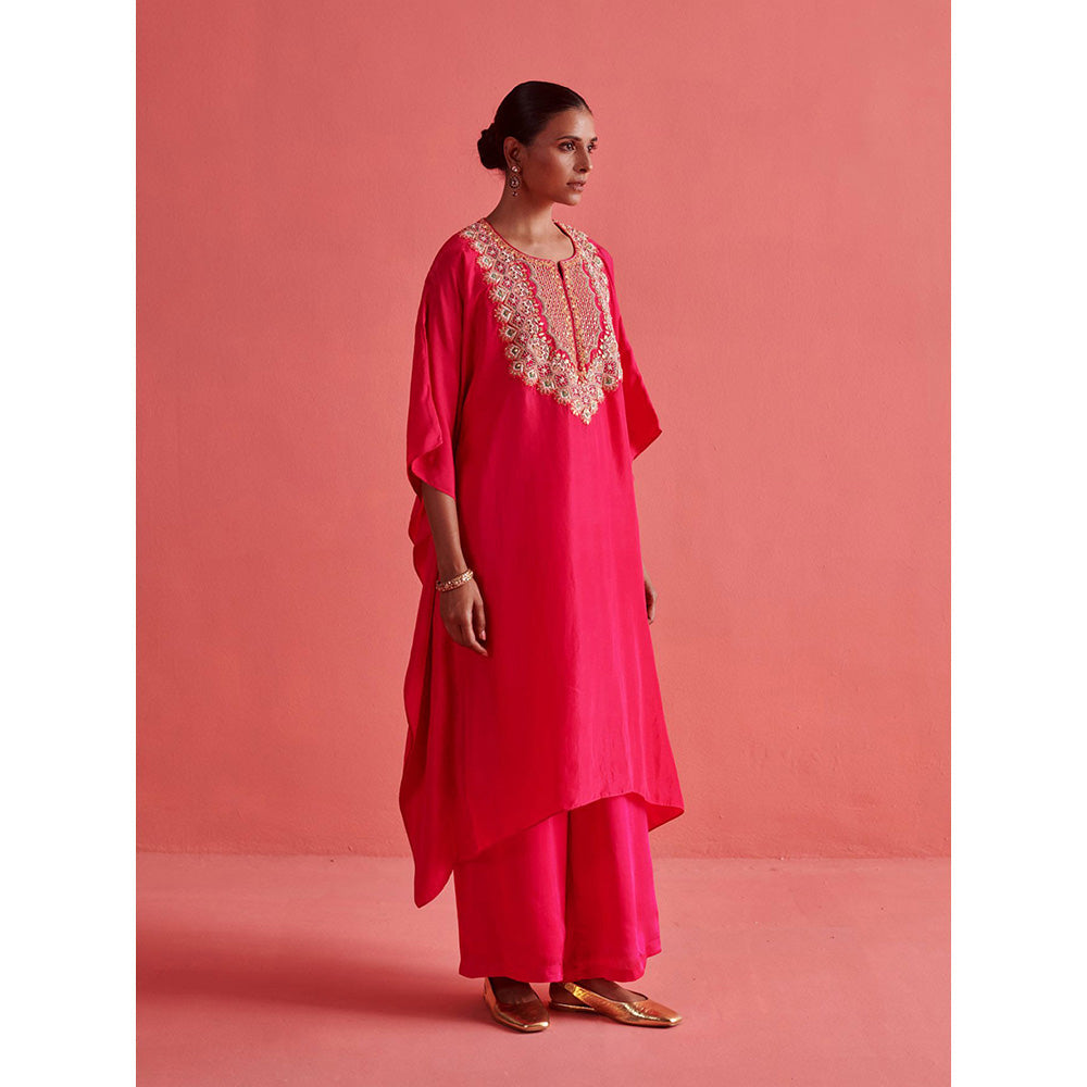 Aarti Sethia Studio Rani Pink Kaftan with Palazzo (Set of 2)