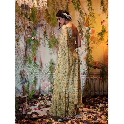 Aayushi Maniar Mogra Gharara with Blouse and Dupatta Multi-Color (Set of 3)
