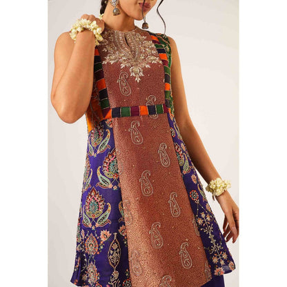 Aayushi Maniar Blue Mayuri Kurti with Salwar and Dupatta (Set of 3)