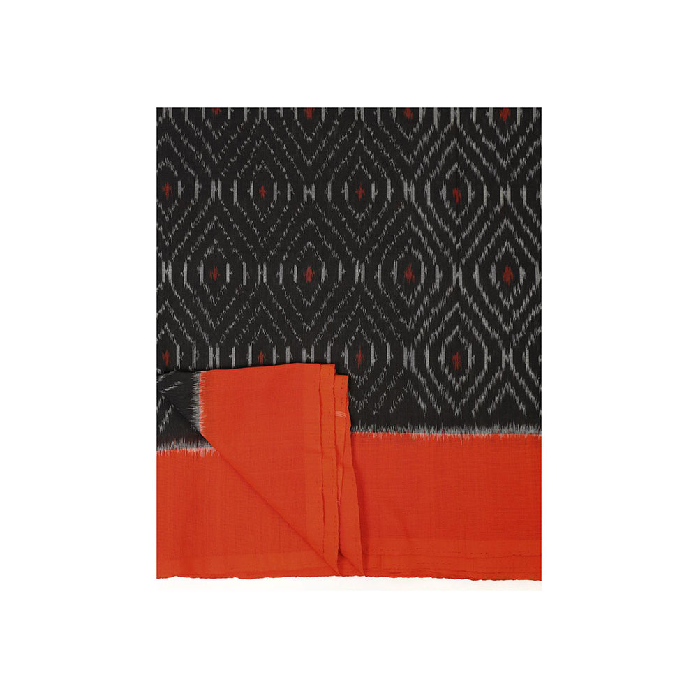 Aditri Handloom Ikat On Gas Mercerised Cotton Saree with Without Blouse