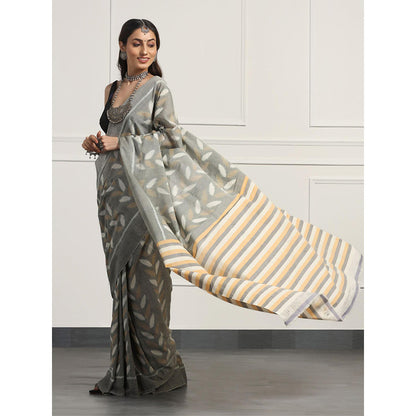 Aditri Handloom Ikat On Cotton From Orissa Saree with Blouse Piece