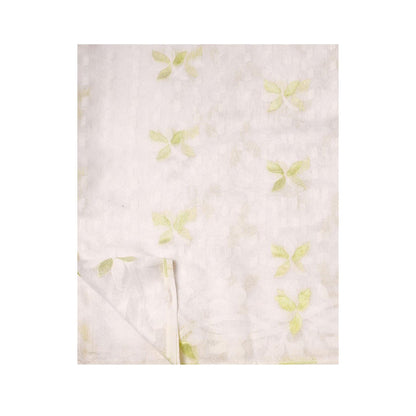 Aditri White Handloom Jamdani On Resham Silk Saree with Running Blouse