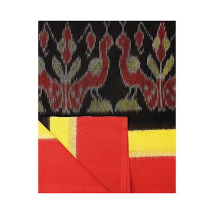 Aditri Multi-Colour Handloom Ikat On Saree with Unstitched Blouse